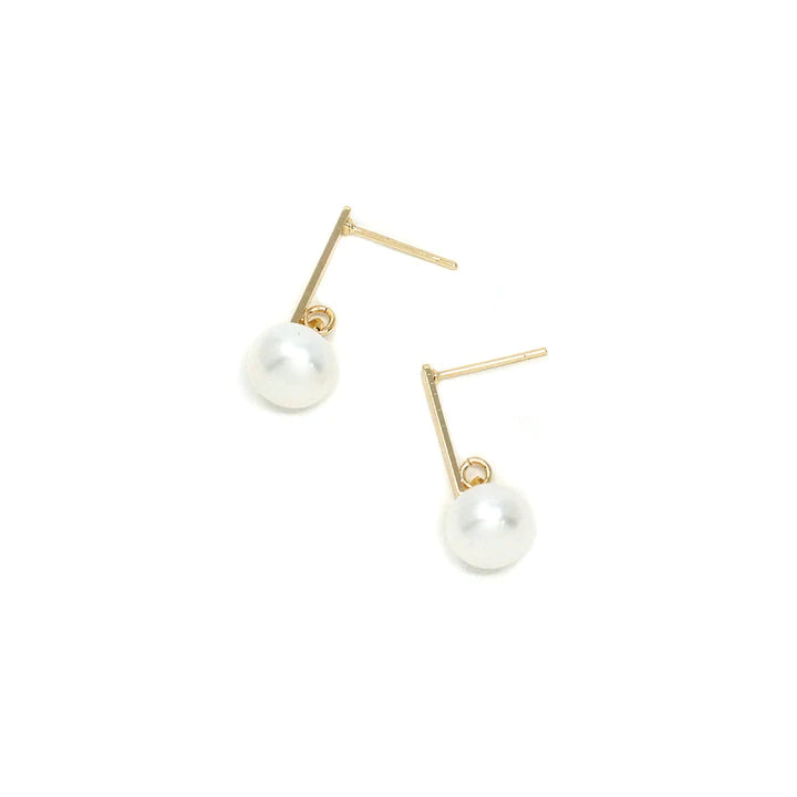 Pearl Bar Drop Earrings