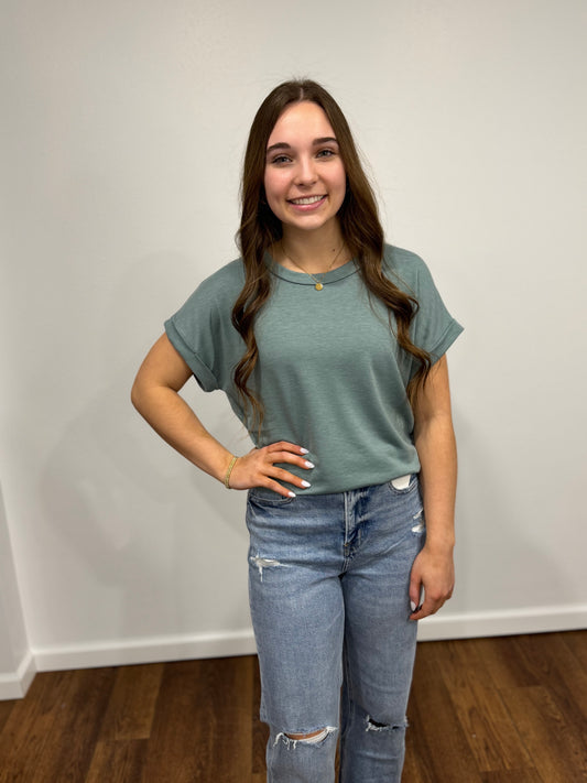 Dark Sage Terry Top
