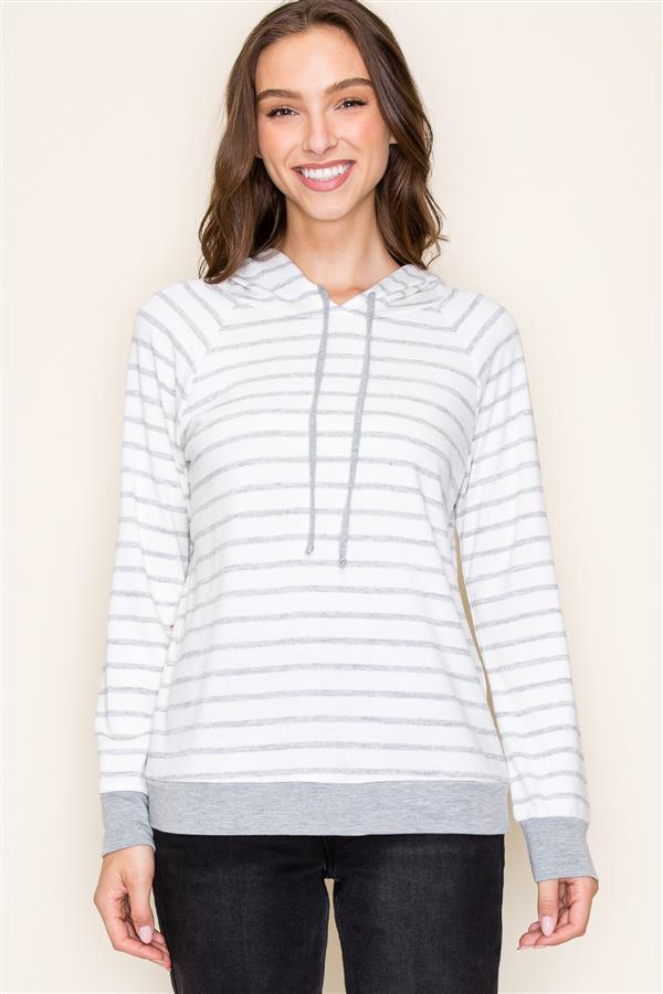 Heather Grey Hoodie Top