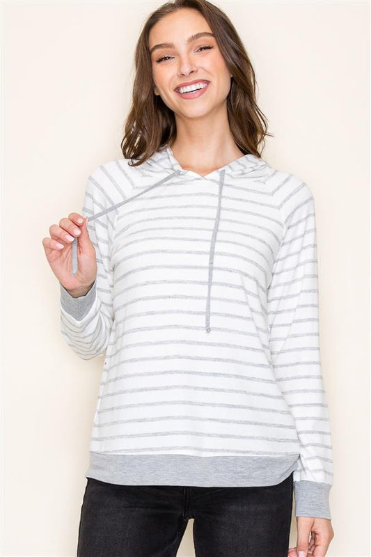 Heather Grey Hoodie Top