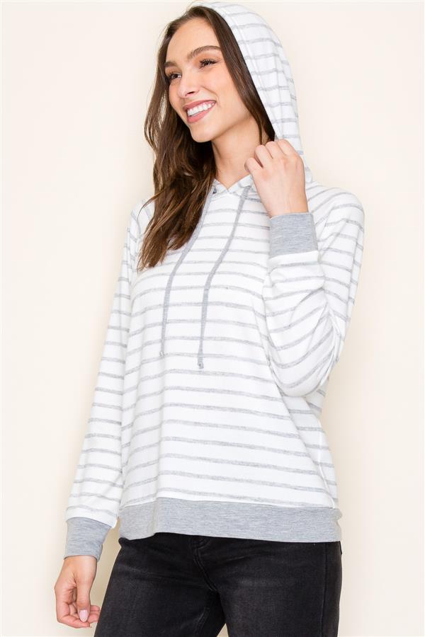 Heather Grey Hoodie Top