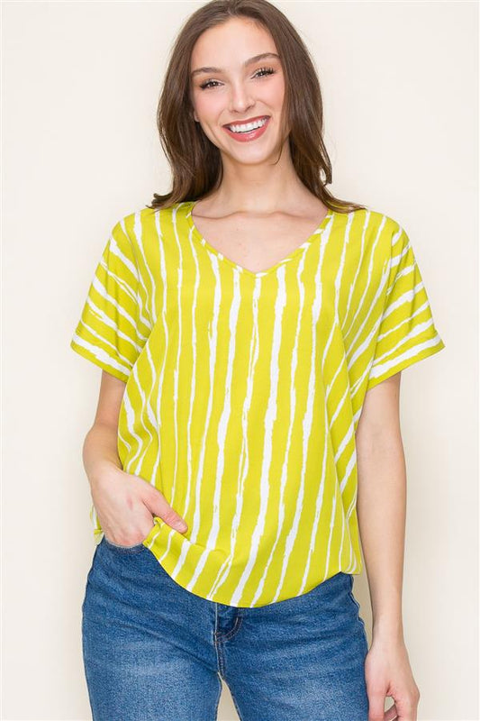 Lime Stripe Shirt