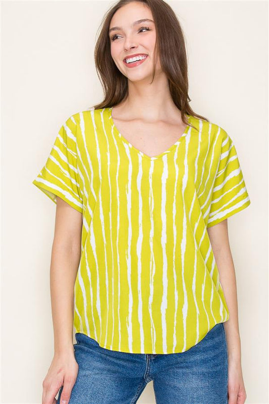 Lime Stripe Shirt