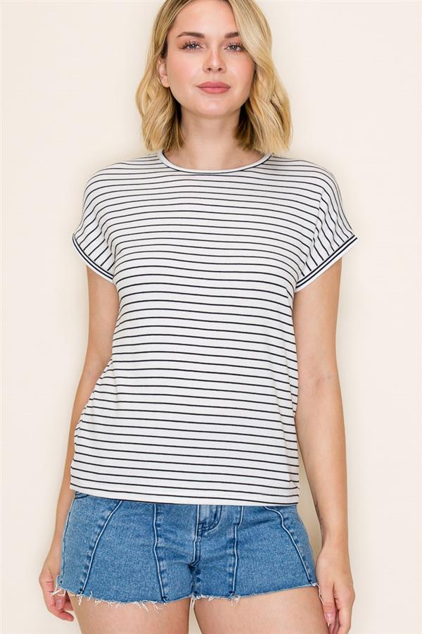 Stripe Varsity Tshirt
