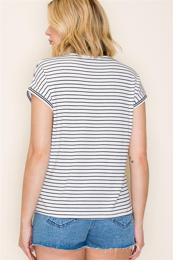 Stripe Varsity Tshirt