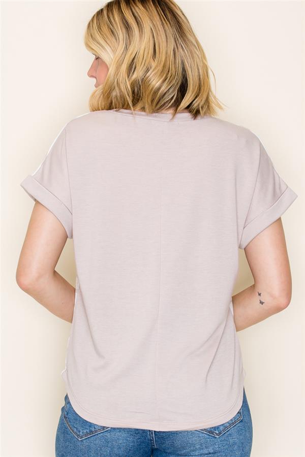 Taupe Two Tone Tshirt