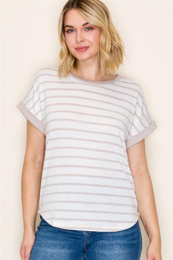 Taupe Two Tone Tshirt