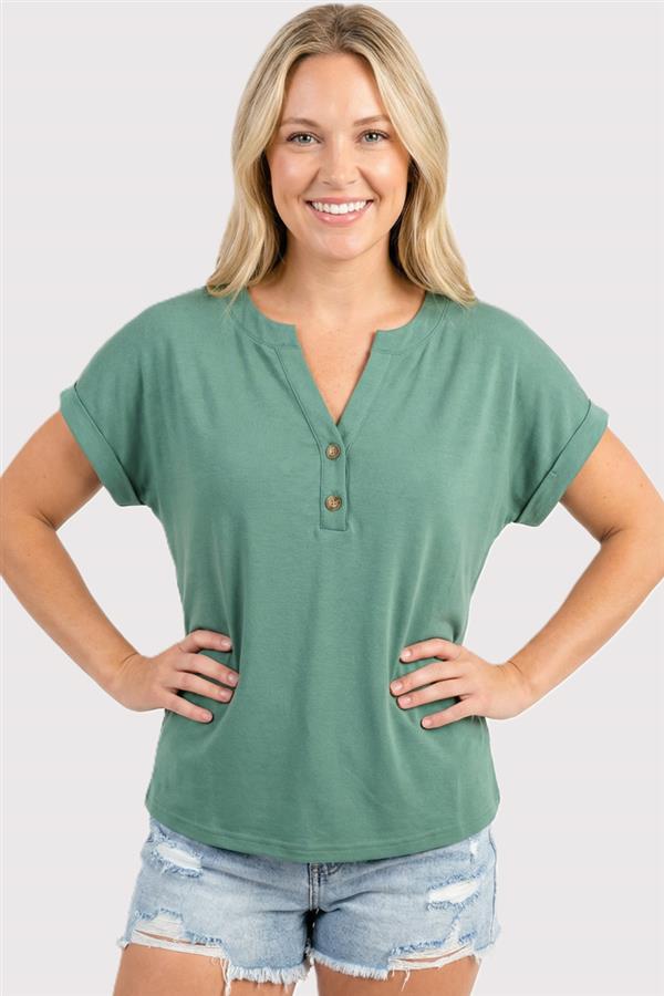 Green Henley Tshirt