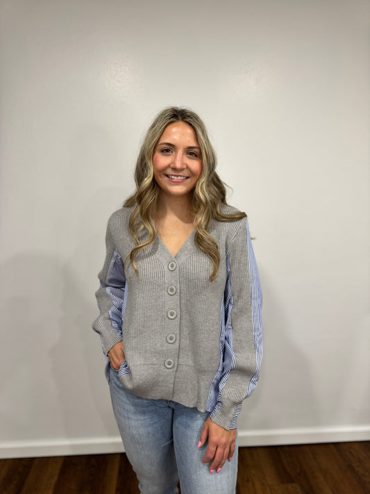 Elan Grey Mix Cardigan