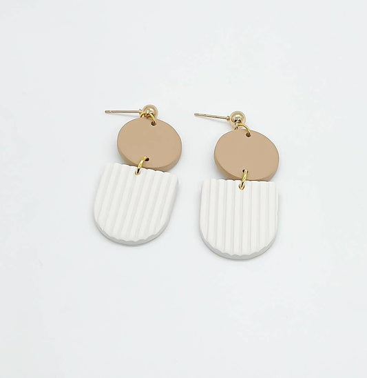 Ribbed Dangle Earrings