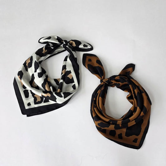 Sylvie Leopard Scarf Cream