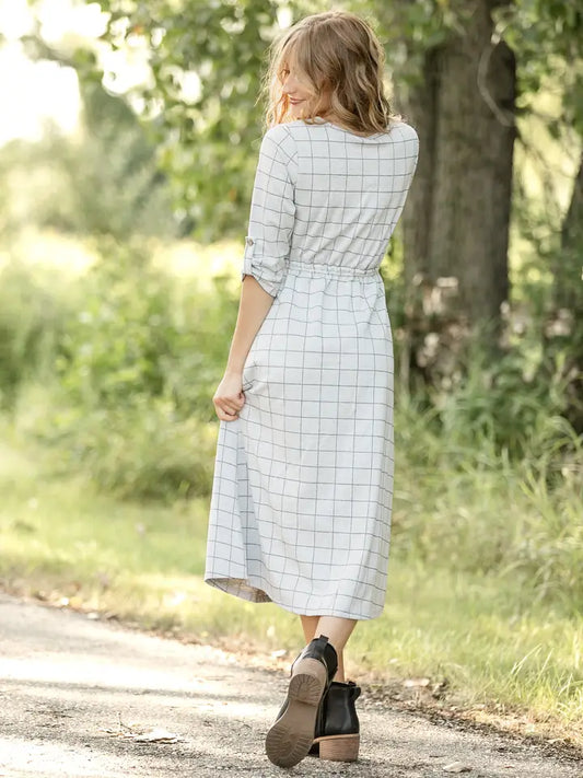 Monica Tie Waist Midi Dress