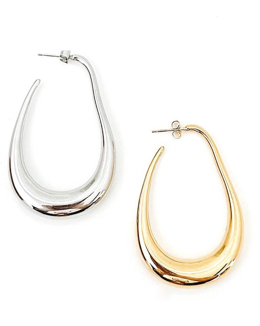 Edfina Statement Hoop Earrings || Choose Color
