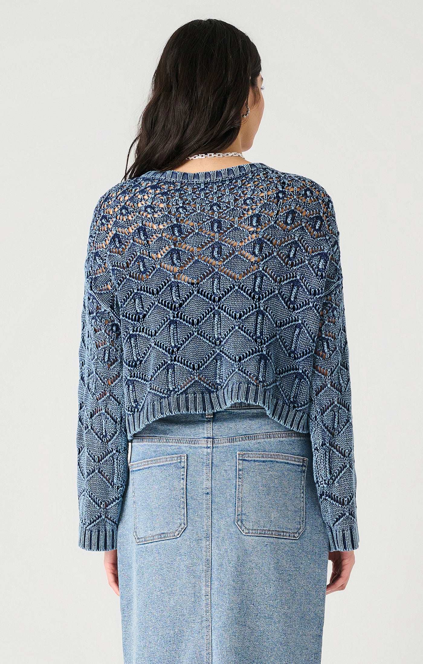 Indigo Crochet Sweater