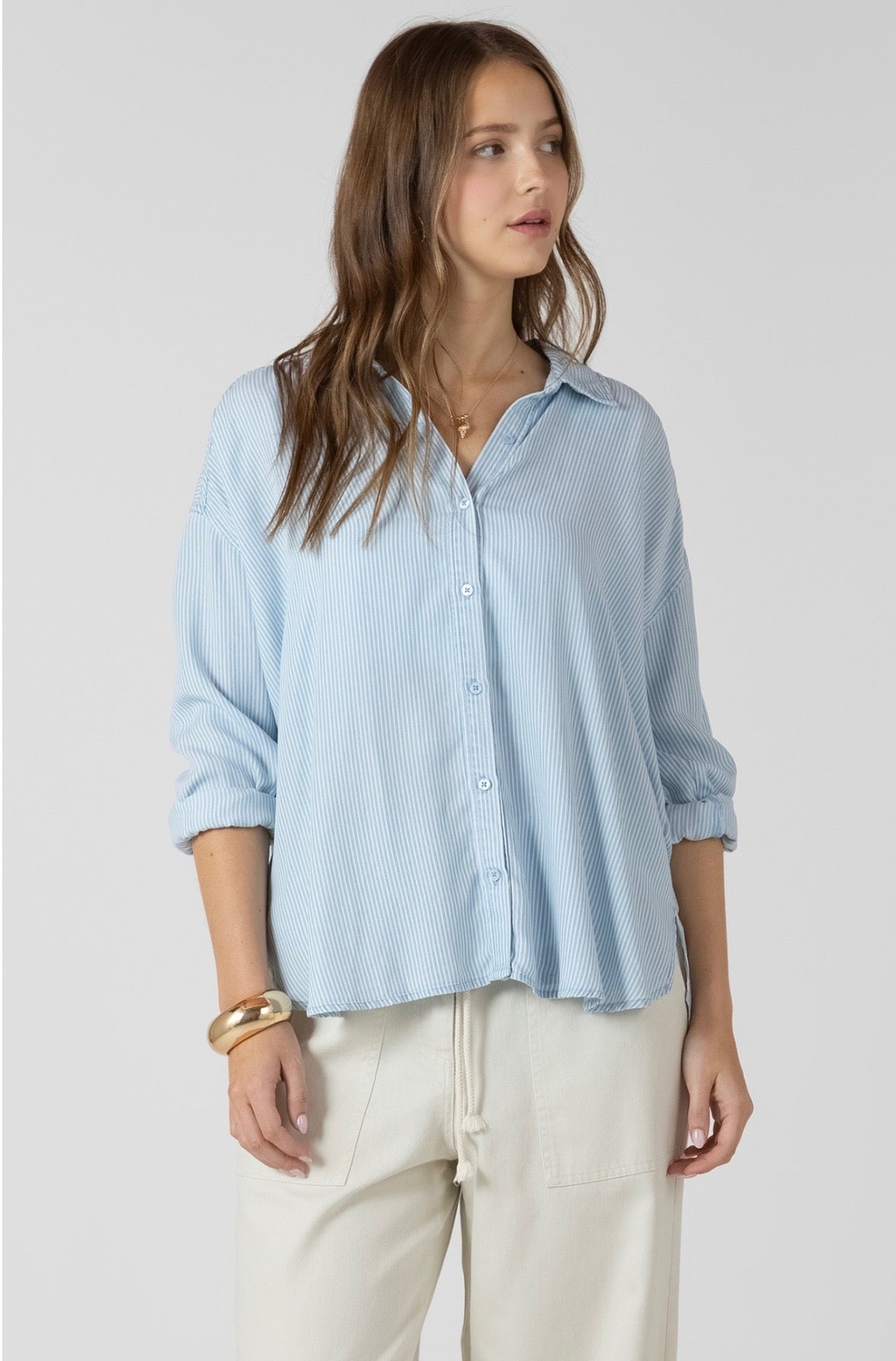 DEX Coastal Blue Blue Stripe Shirt