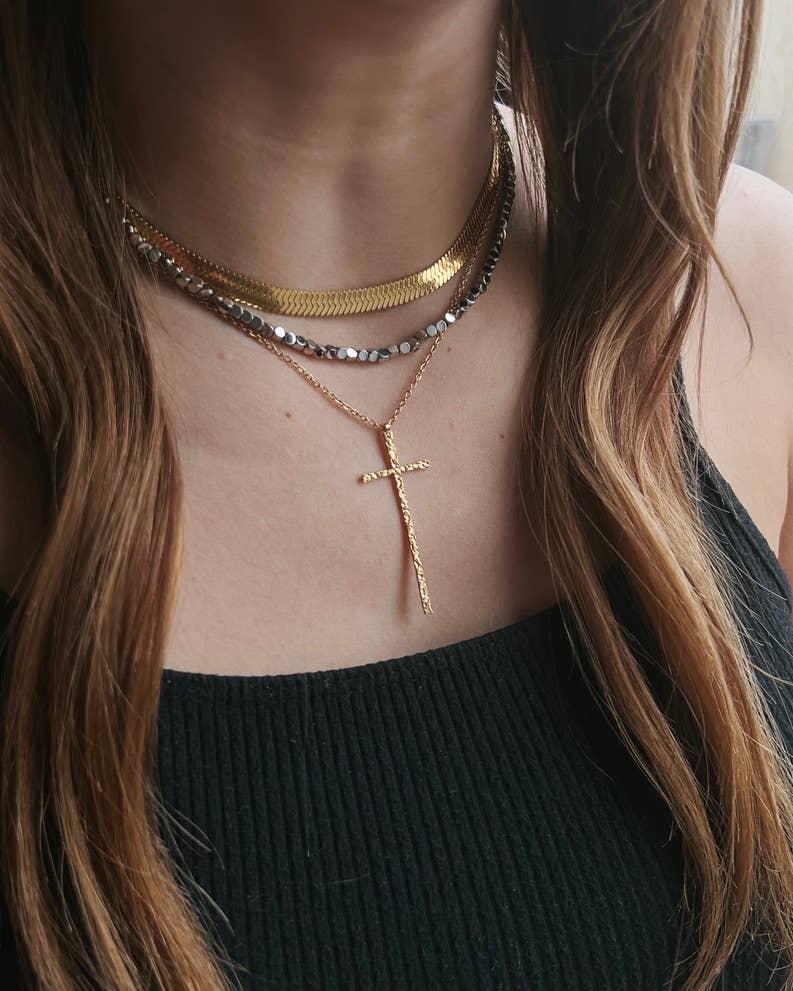 Tabby Cross Necklace