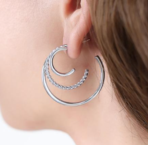 Triple Hoop Earring