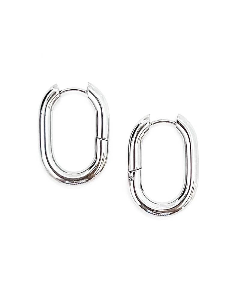 Eira Oval Hoop Earrings