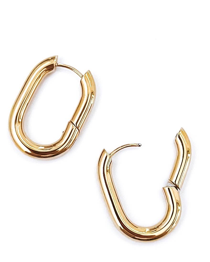 Eira Oval Hoop Earrings