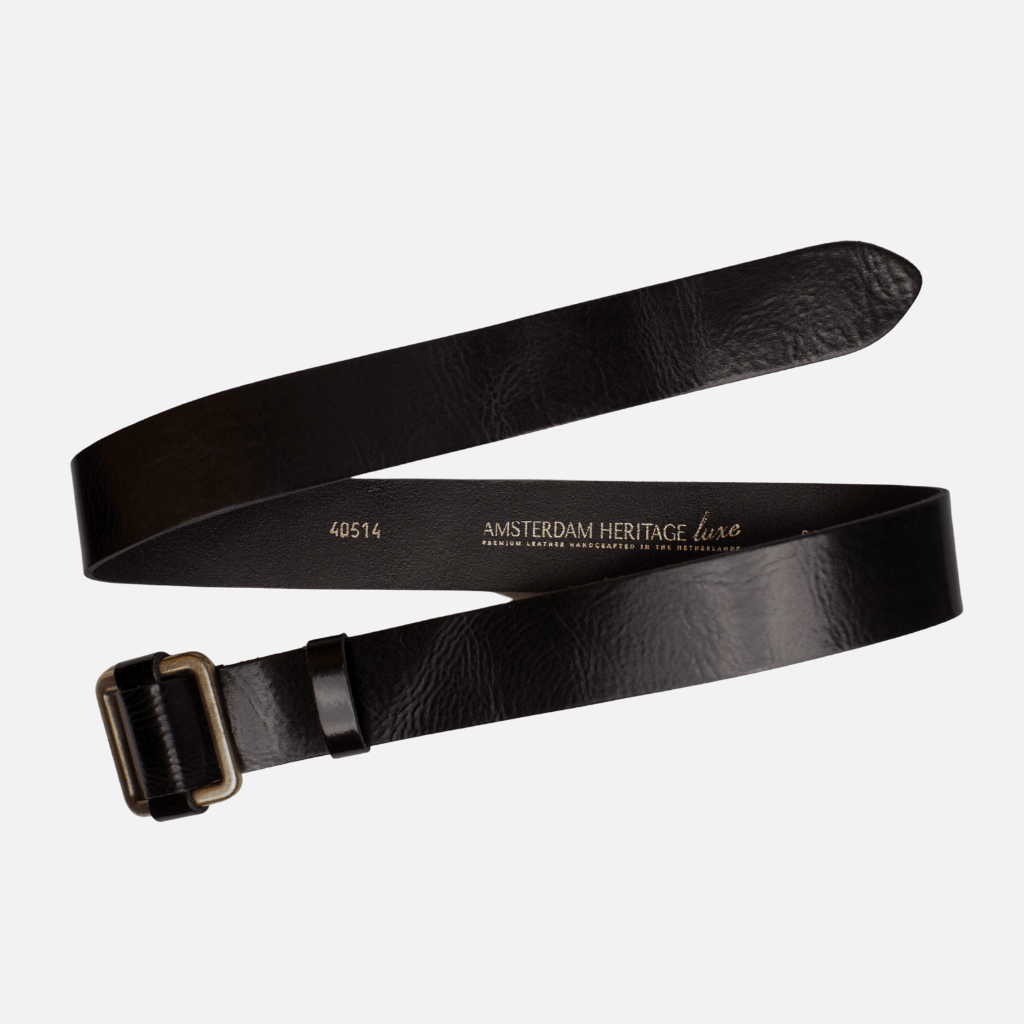 Pelle | Adjustable Gold Buckle Leather Slide Belt Women