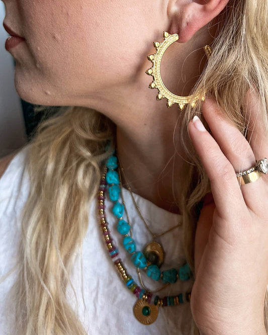 Elaine Gold Hoop Earrings