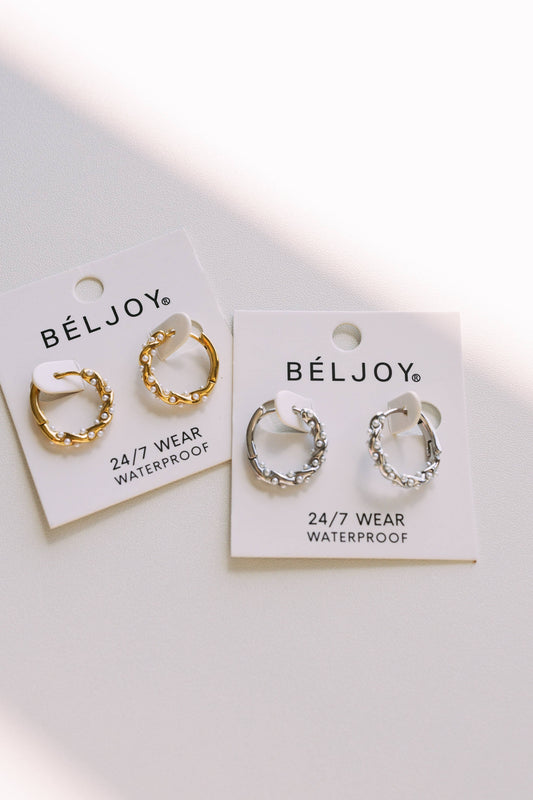 Ellie Pearl Hoop Earrings