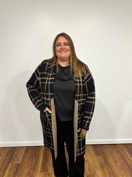 Tribal Plaid Coatigan