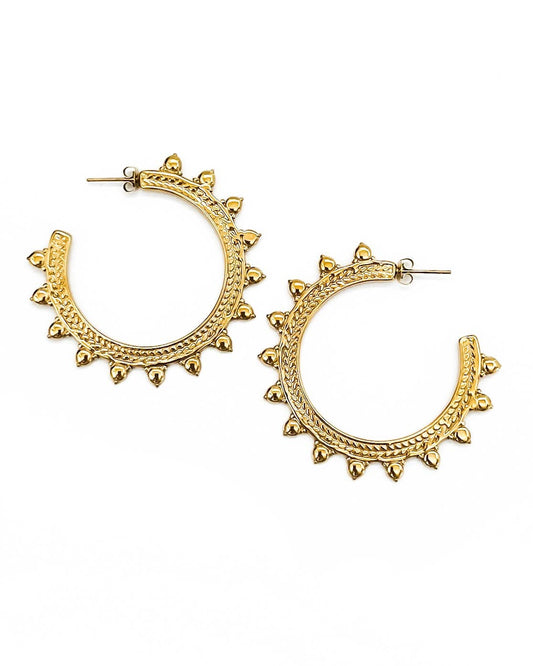 Elaine Gold Hoop Earrings