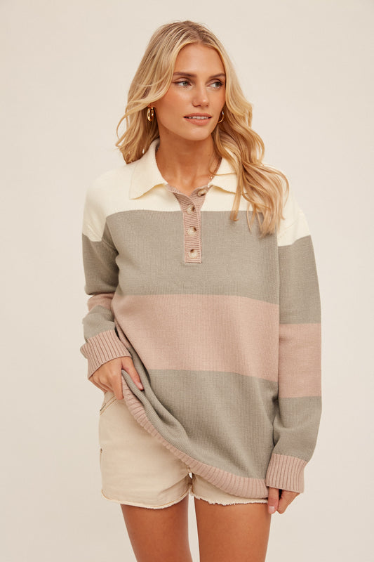 Block Collar Sweater