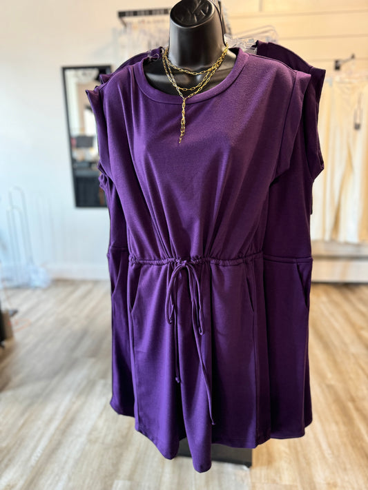 Eggplant Cinch Dress