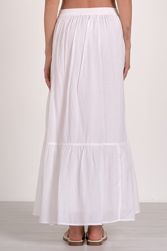 Elan White Midi Skirt