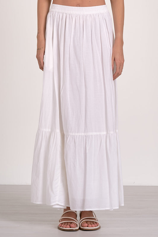 white maxi skirt
