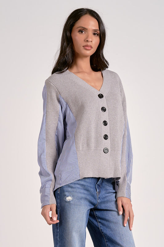 Elan Grey Mix Cardigan