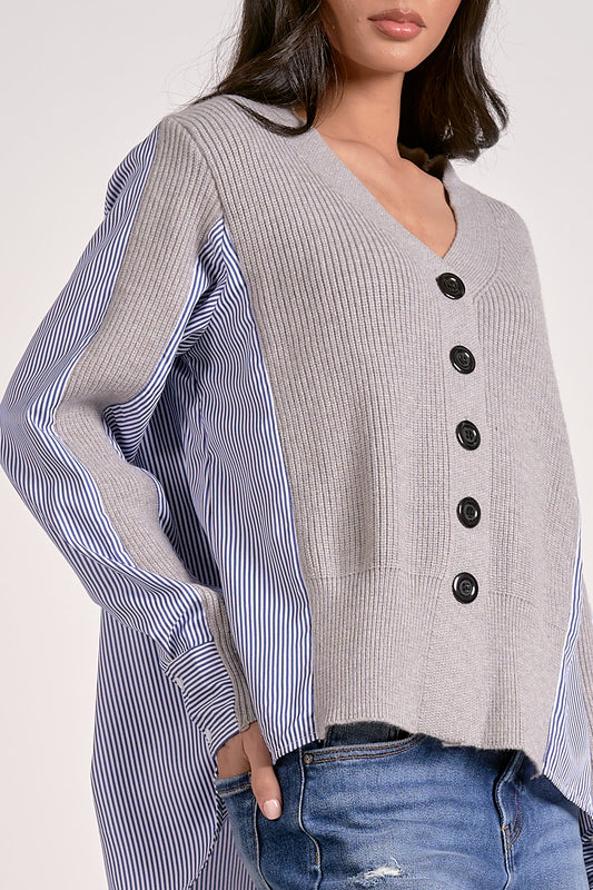 Elan Grey Mix Cardigan