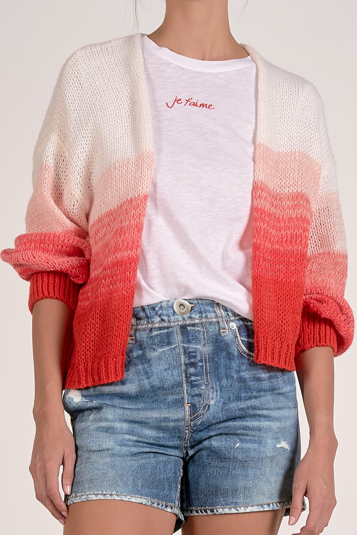 Elan Loose Knit Cardigan Sweater
