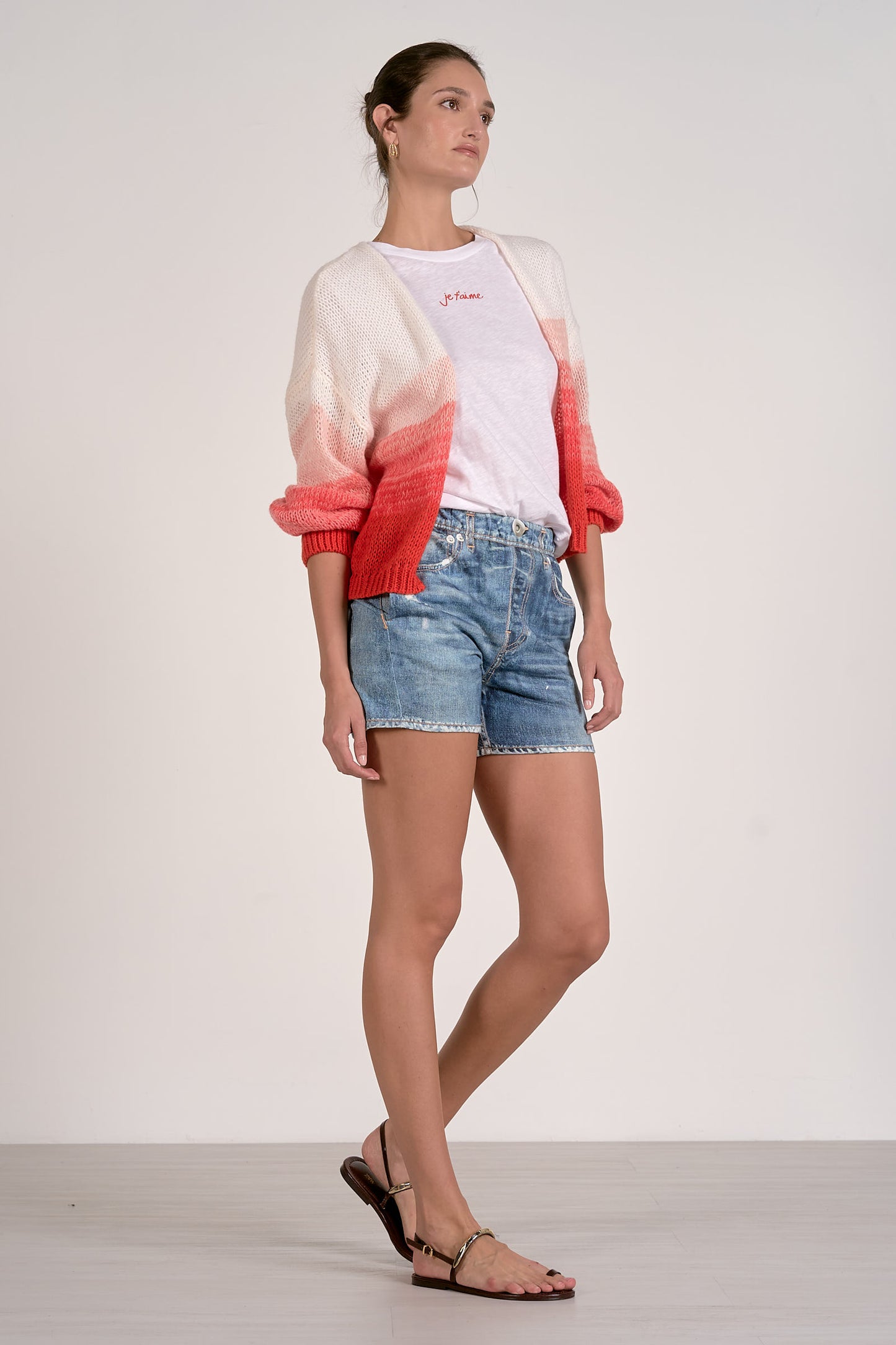Elan Loose Knit Cardigan Sweater