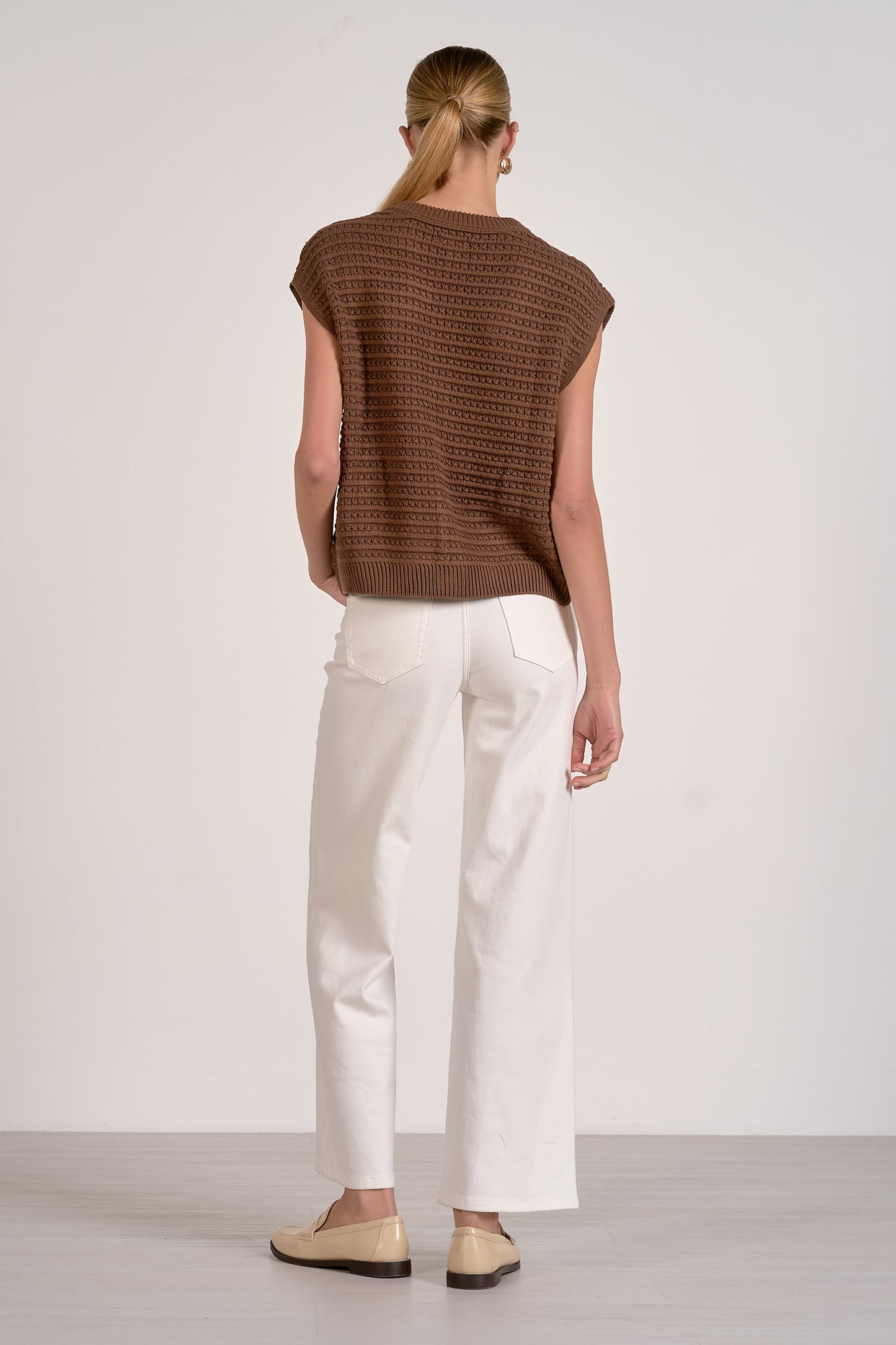 Elan Camel Cardigan Sweater