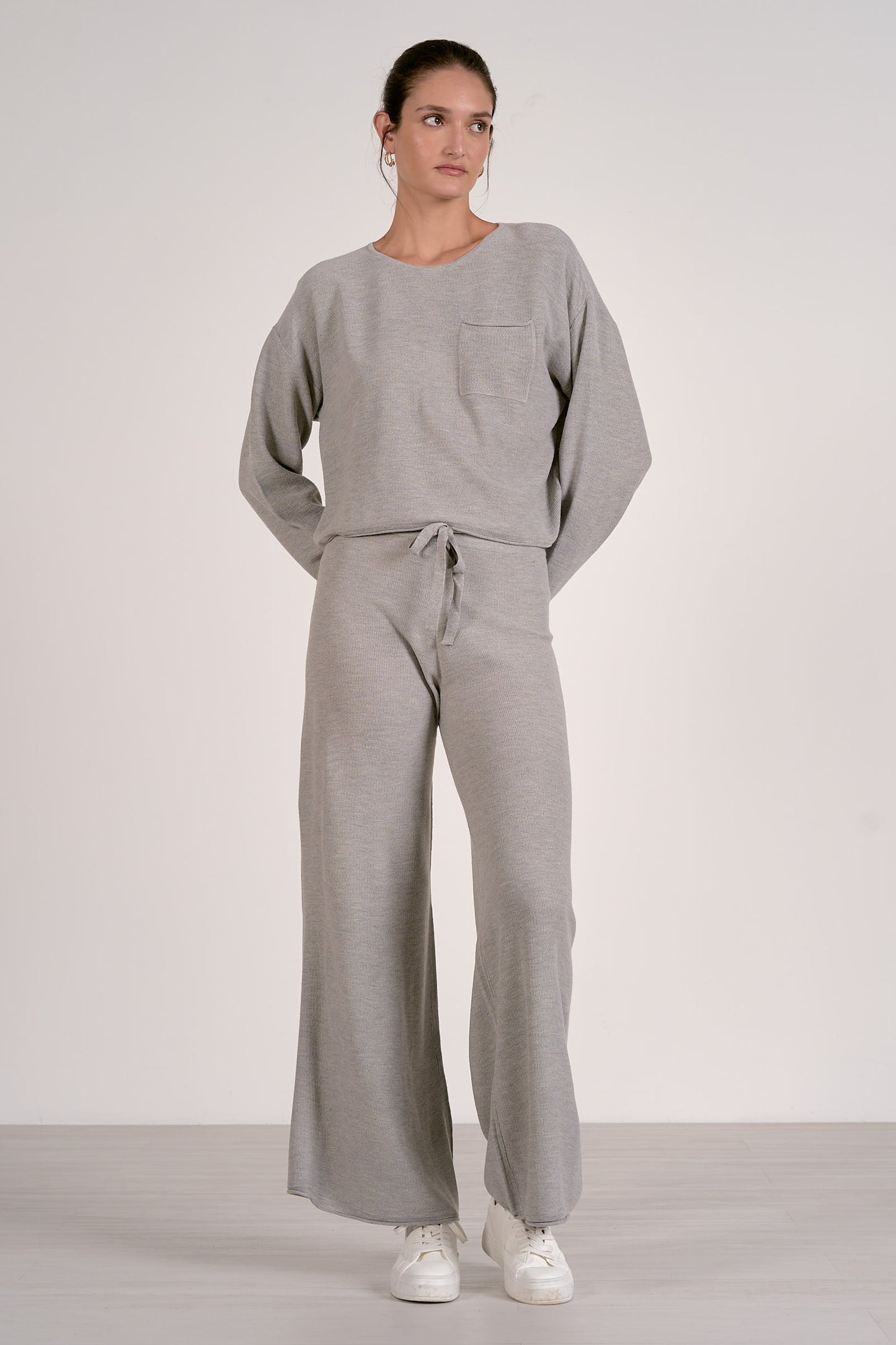 Elan Grey Crew Sweater