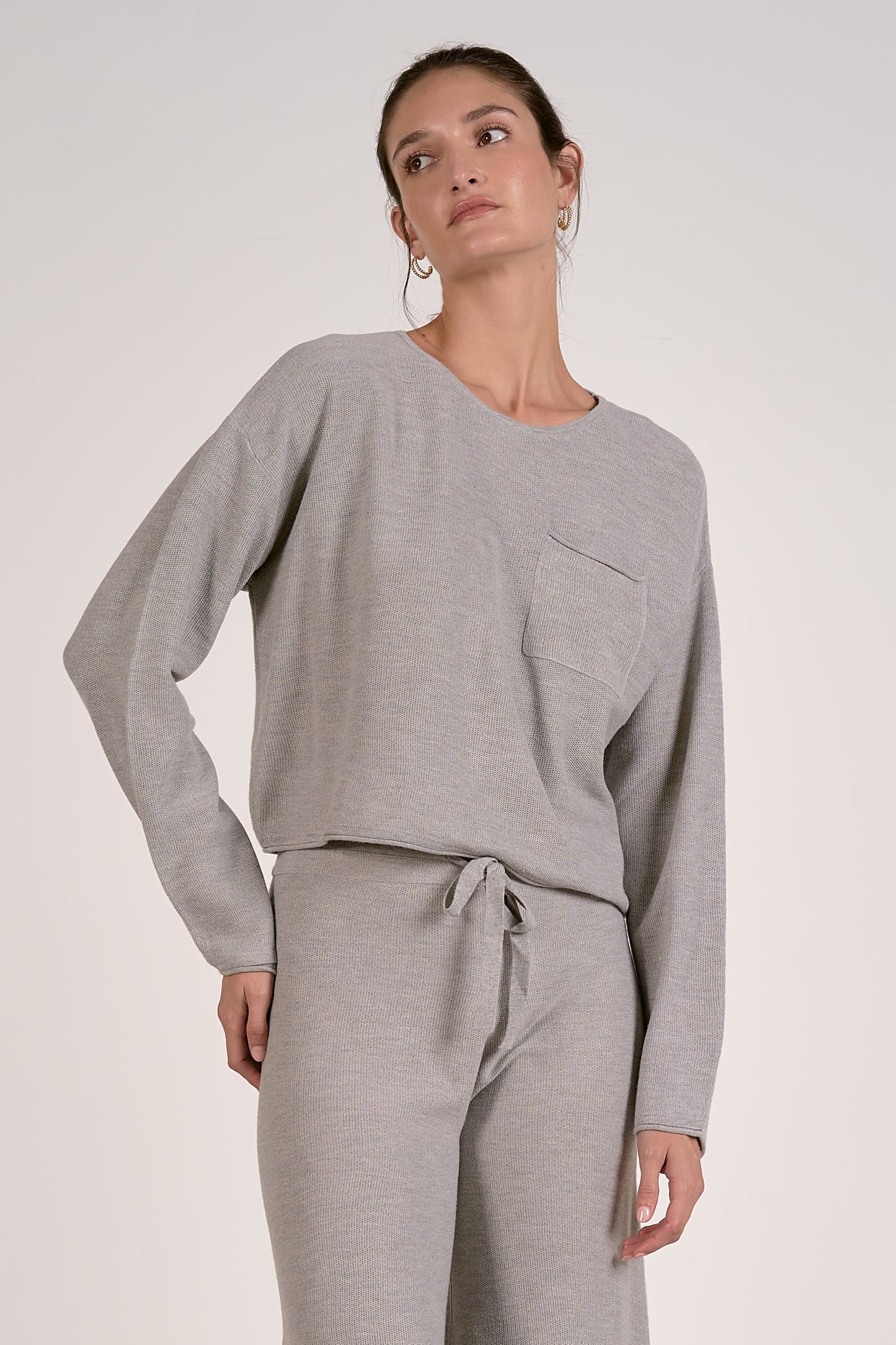Elan Grey Crew Sweater