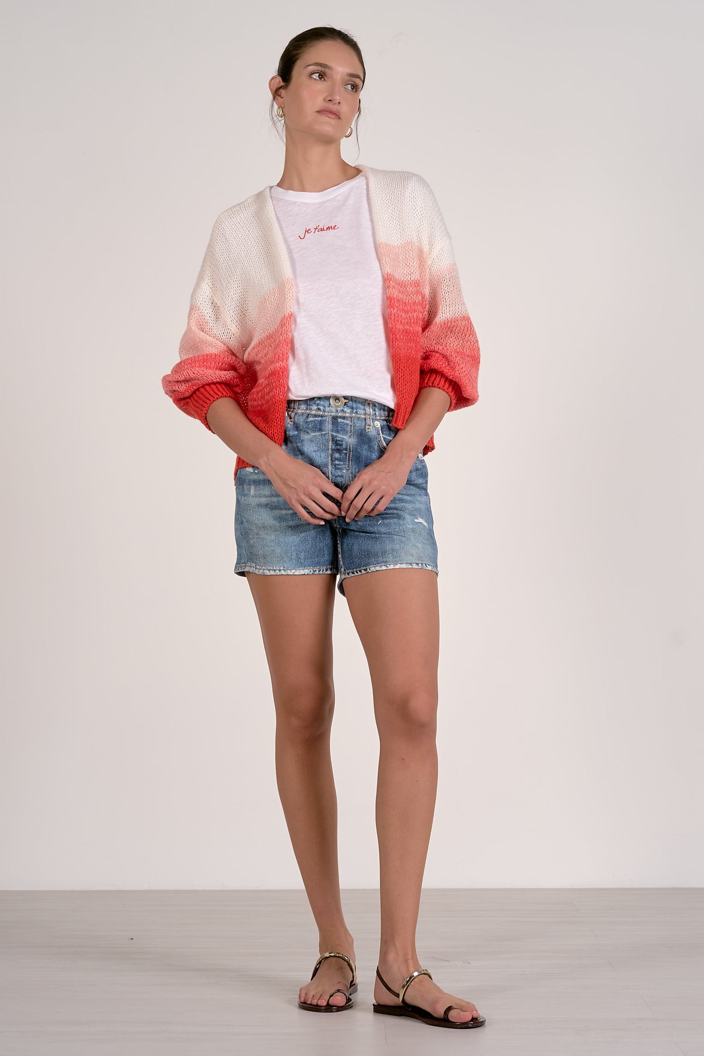 Elan Loose Knit Cardigan Sweater