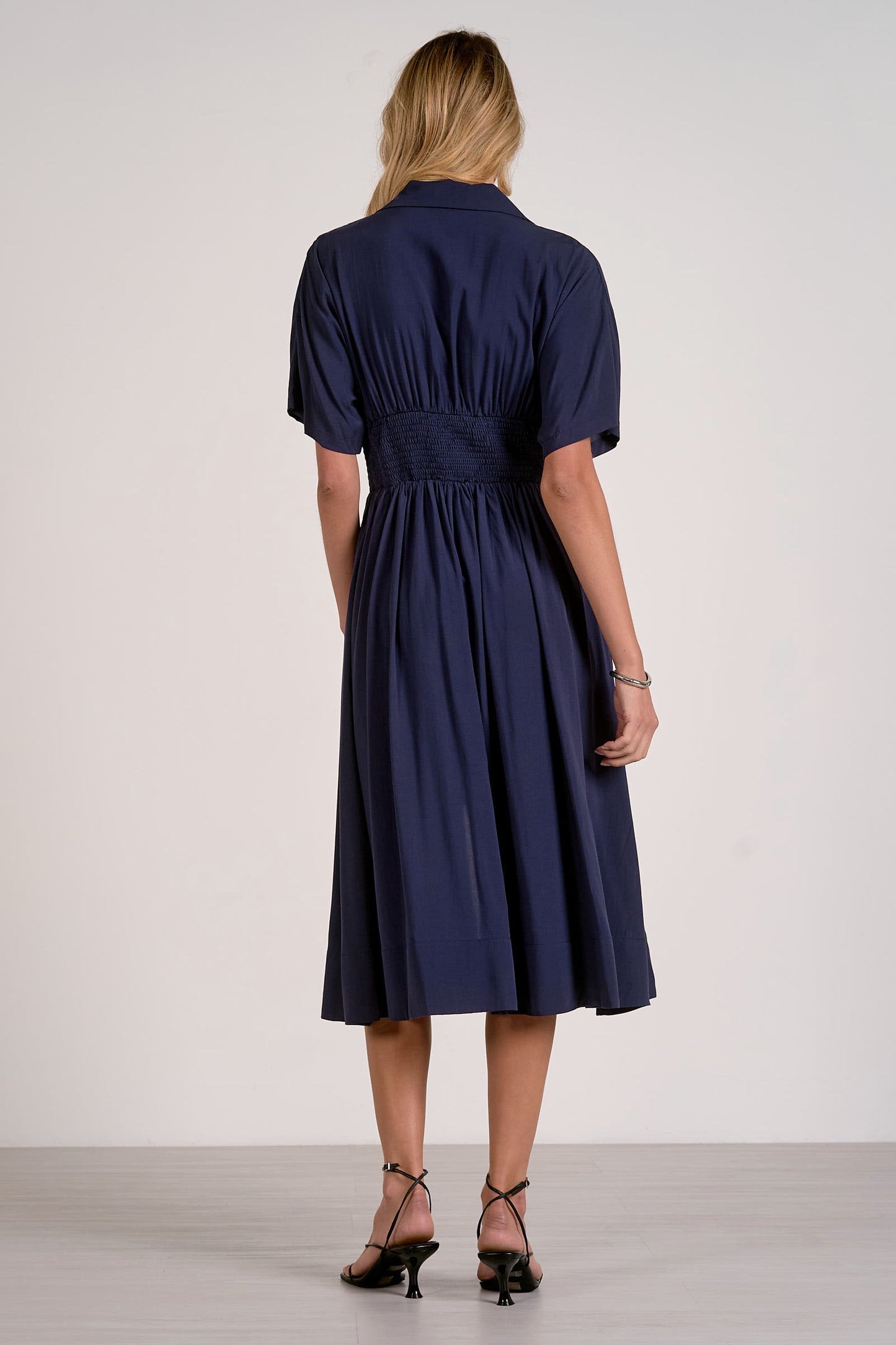 Elan Navy Midi Dress