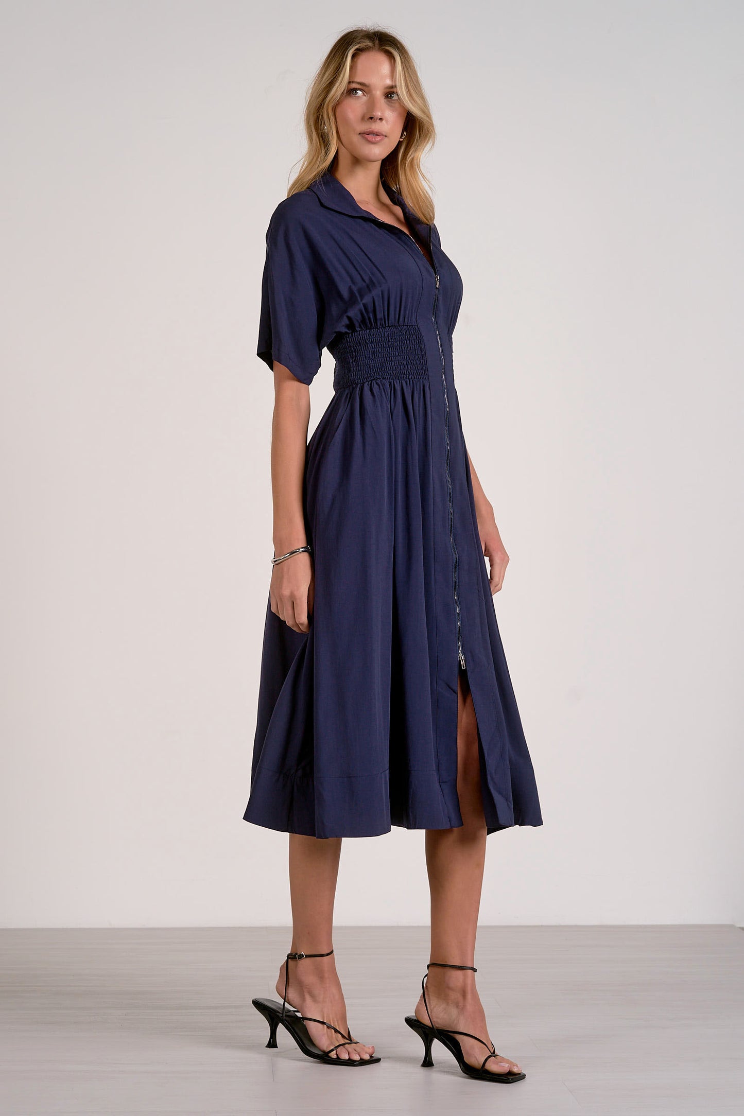 Elan Navy Midi Dress