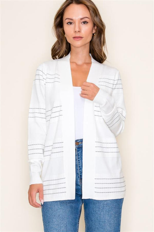 Ivory Stripe Cardigan