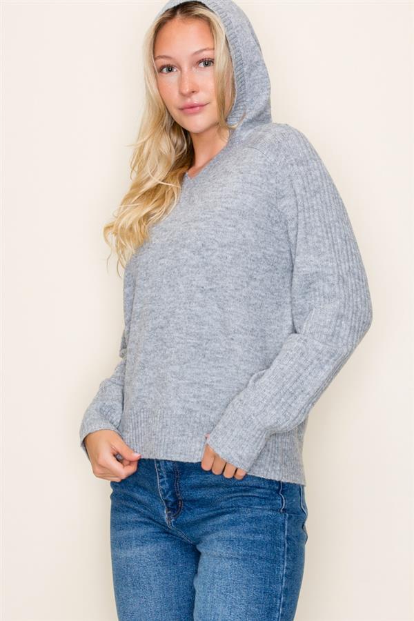 Heather Grey Hoodie Sweater