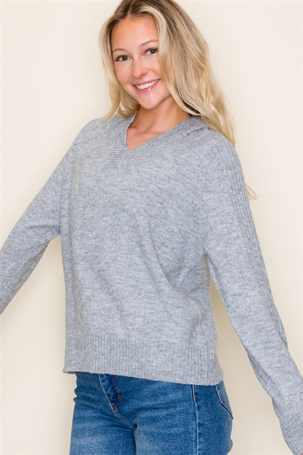 Heather Grey Hoodie Sweater