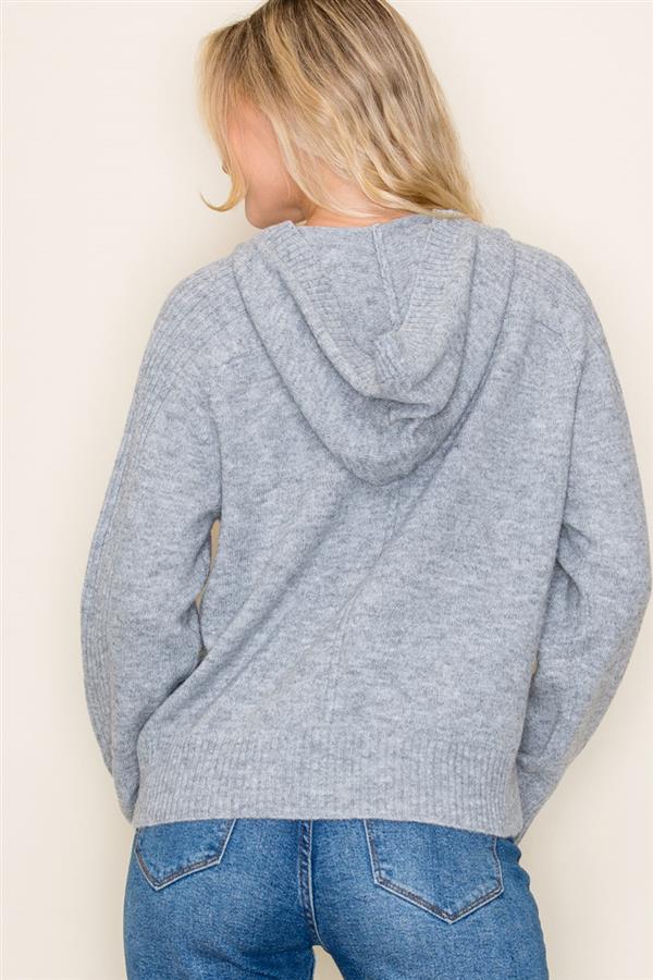 Heather Grey Hoodie Sweater