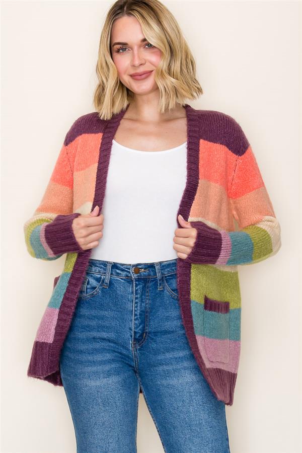 Plum Orange Multi Sweater