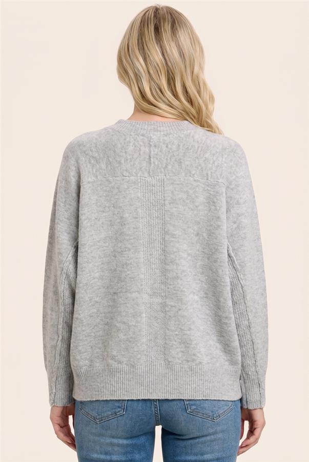 Heather Grey High-Low Sweater