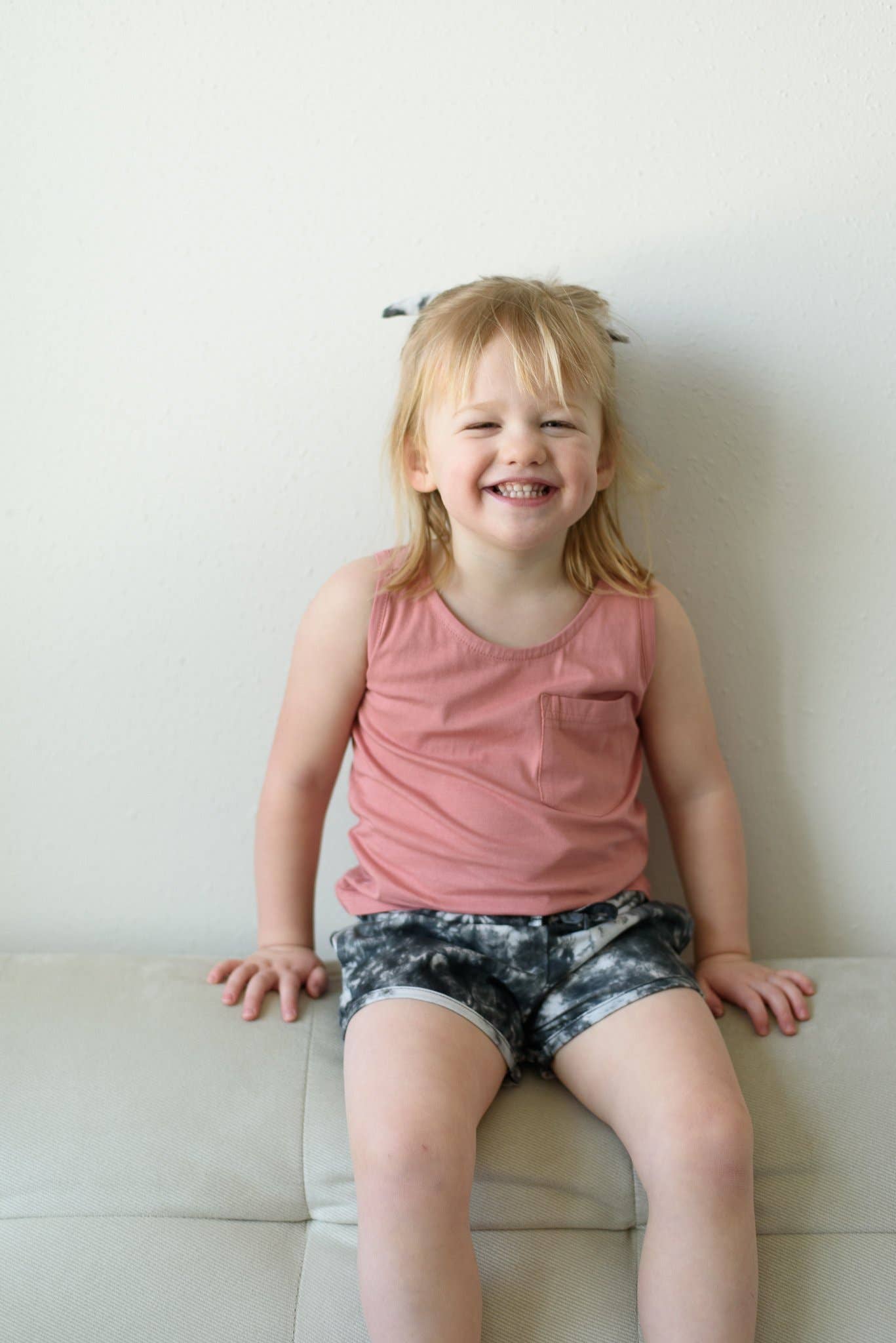 Kids Pocket Tank- Mauve Glow