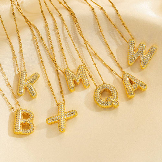 Bubble Initials Necklace